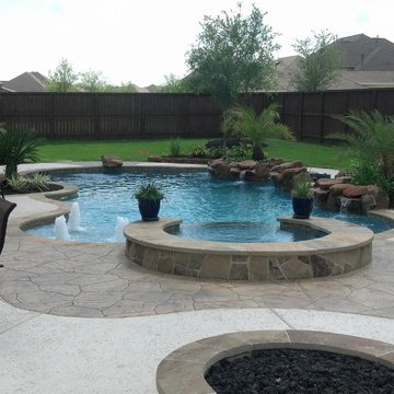 Freeform Pool with Waterfall