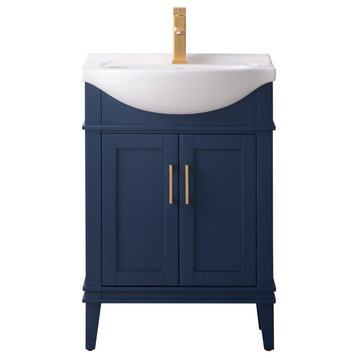 Ivy 24" Single Sink Bathroom Vanity Set, Blue