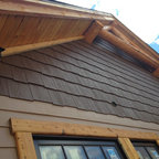 Faux cedar shake siding