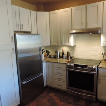 Cabinet Refacing Done in Maple and Antique White