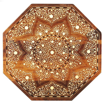 Butler Rashmi Wood and Bone Inlay Accent Table