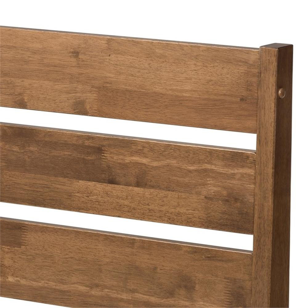 Sheldon Bed Baxton Studio Elmdon Slatted Wood Headboard King Platform Bed in Walnut ...
