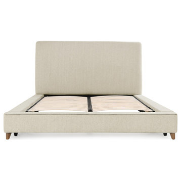 Tate Upholstered Bed in Cream by Kosas Home , California King