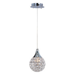 ET2 Brilliant 1 Light Pendant in Polished Chrome with Crystal Glass - Products