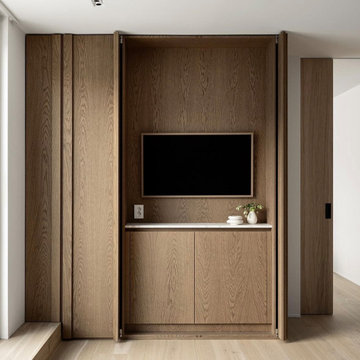Pocket door cabinet