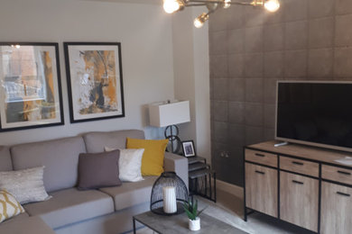 This is an example of a modern living room in West Midlands.