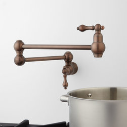 VIVIAN RETRACTABLE WALL-MOUNT POT FILLER FAUCET - Kitchen Faucets