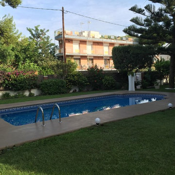 Paisajimo piscina con microcemento