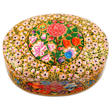 Novica Handmade Kashmir Essence Papier Mache Decorative Box