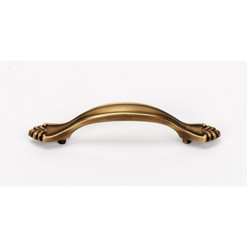 Alno A1456-35 Bella 3-1/2" Center to Center Solid Brass Arch Bow - Antique