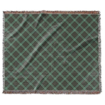 "Diagonal Plaid" Woven Blanket 60"x50"