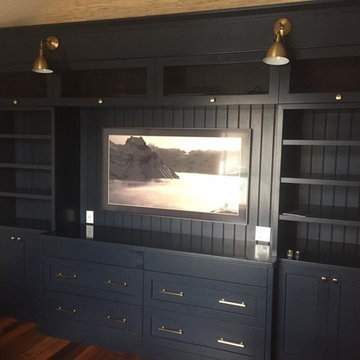 Den Cabinetry, Kitchenette and Barnboard Entertainment