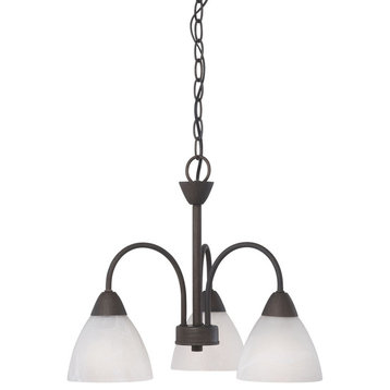 THOMAS LIGHTING 190005763 Tia 3-Light Chandelier in Painted Bronze