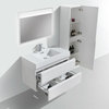 MOF Wall Mounted Vanity With Reinforced Acrylic Sink, High Gloss White, 36"