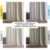 Vintage FauxDupioni Silk Curtain, Single Panel, Mist Gray, 50"x108"