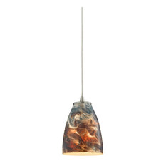 Boho 1 Light Mini Pendant in Satin Nickel Finish