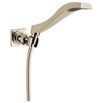 Delta - Delta Dryden Single-Setting Adjustable Wall Mount Hand Shower, Polished Nickel - Wash the day away with this super functional handshower, giving you water any way you need it, anywhere you want it.  This handshower includes a wall mounting bracket, so there's no need to go behind the wall to enhance your everyday showering experience.  The built-in backflow protection system incorporates two certified check valves for your peace of mind.  Delta is committed to supporting water conservation around the globe and has been recognized as WaterSense Manufacturer Partner of the Year in 2011, 2013, and 2014.