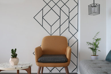 Inspiration for a modern home office remodel in Other