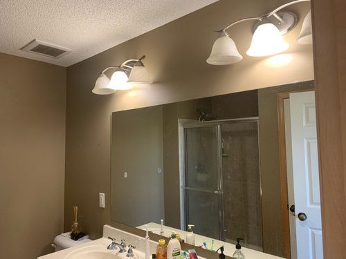 Master Bathroom Lighting Scone Or 2, Replacing A Bathroom Vanity Light Fixture