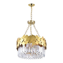 CWI Lighting - 6 Light Down Chandelier With Medallion Gold Finish - Chandeliers