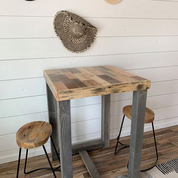 Reclaimed Wood Square High Top Table