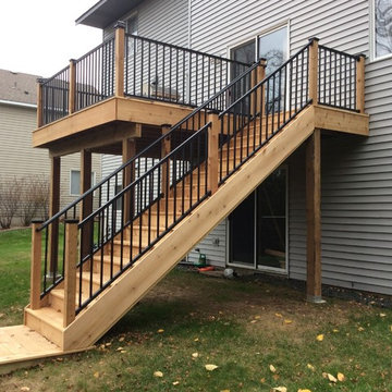 Cedar Deck with Aluminum Railings