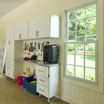 New White Window in Organized Garage - Renewal by Andersen Georgia
