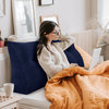 Wedge Pillow, Headboard Cushion, Reading Pillow, Dark Blue, 39x20x8