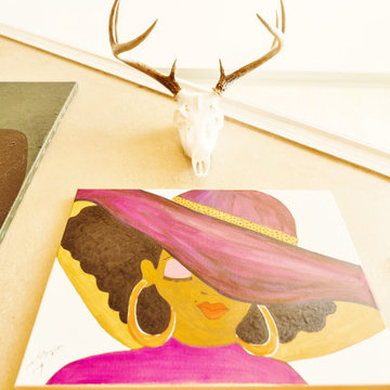 Appleton Lane Residence: Art Inspired Hallway