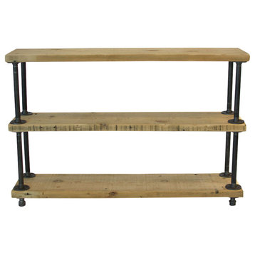Urban Barn Wood Shelving Unit Shelf, Reclaimed Wood, 12x48x35, Clear Coat