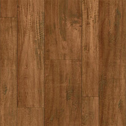 Landmark - Caramel Apple Random Width Laminate with Attached Pad - Laminate Flooring