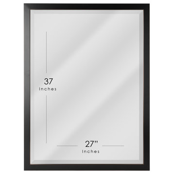 Classic Oil Rubbed Bronze Metal Frame Mirror, 30" x 40"