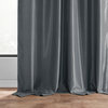 Vintage FauxDupioni Silk Curtain, Single Panel, Arrowhead Gray, 50"x84"