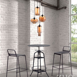 Zuo Lambie Ceiling Lamp Rust & Amber - SKU: 98425 - Pendant Lighting