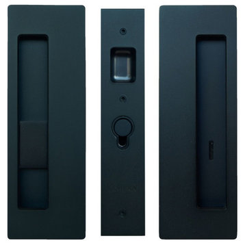 Cavilock CL400B-PR-34-LH Magnetic Privacy Pocket Door Pull Set, Black