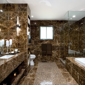 Отделка ванных комнат натуральным камнем