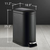 Roland 10.6-Gallon Step-Open Trash Can, Black