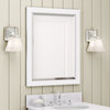 24" Beveled Bath Vanity Mirror, White