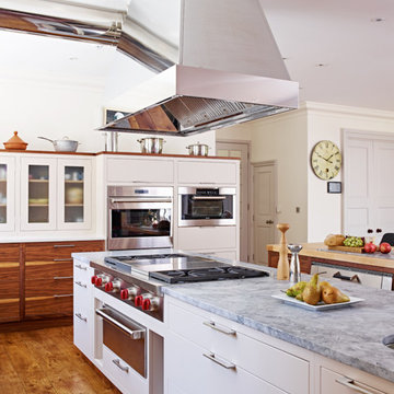 Open-plan kitchen with breakfast bar