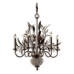 Cristal-De-Libson-6-LT-Oil-Rubbed-Bronze-Finish-Chandelier - Chandeliers