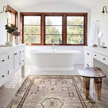 Patterned Bathroom Floor Tiles
