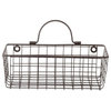 DII 5.5" Modern Style Iron Wire Small Wall Baskets in Bronze (Set of 2)