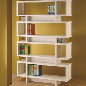 Coaster Furniture Contemporary Open Bookcase in White