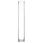 CYS Excel - Centerpiece Tall Clear Glass Cylinder Vase, Height-40", Diameter-6" - Height: 40 Inches