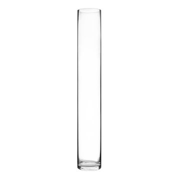 Centerpiece Tall Clear Glass Cylinder Vase, Height-40", Diameter-6"