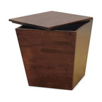 Mezo Storage Cube, Accent Table, Walnut
