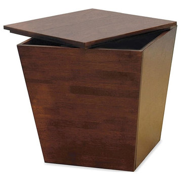 Mezo Storage Cube, Accent Table, Walnut
