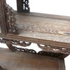 Chinese Brown Wood Tower Shape Small Curio Display Easel