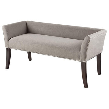 Bedroom Solid Wood Polyester Fabric Seating Modern Style, Accent Bench Ottoman