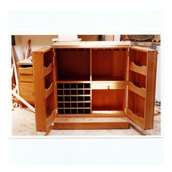 Bar on casters--- doors open - Wine And Bar Cabinets